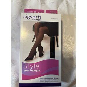 Sigvaris Sheer Womens  Pantyhose Black 15-20mmHg Size SM NIB